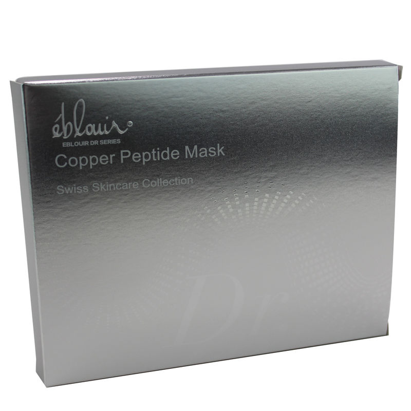 Schönheitskosmetische Gesichtsmaske Verpackungskiste Custom Design Silberfarbpapier