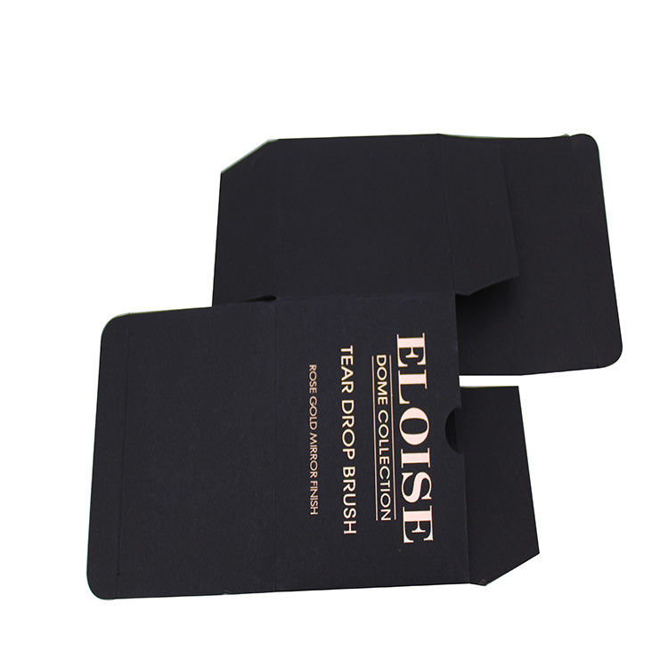 Matte Schwarz und Roségold beste kosmetische Verpackung Papierbox für Make-up-Bürste