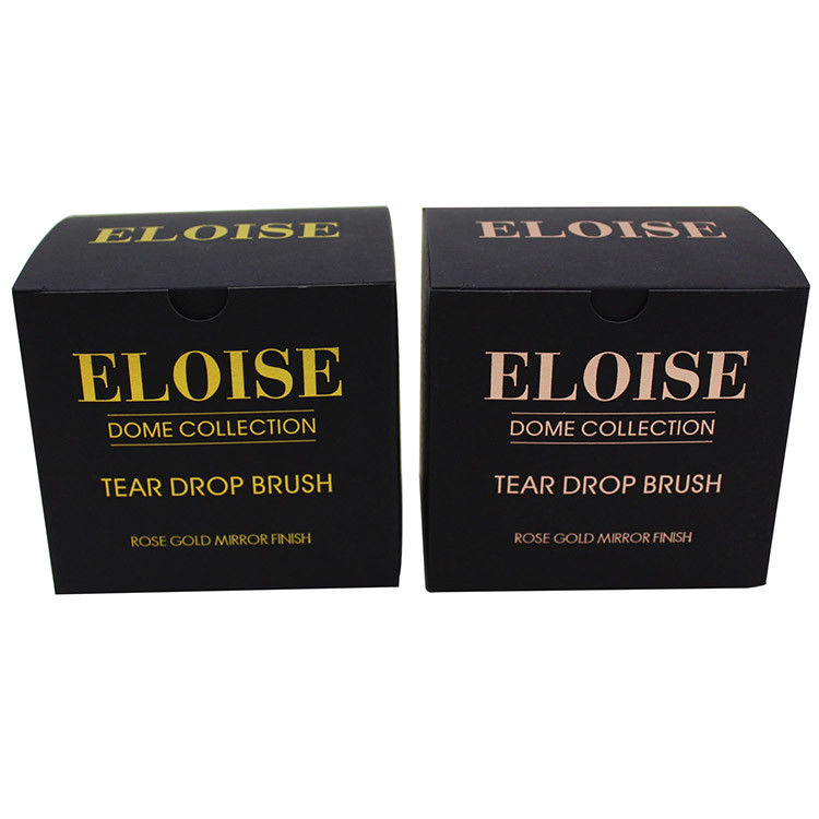 Matte Schwarz und Roségold beste kosmetische Verpackung Papierbox für Make-up-Bürste