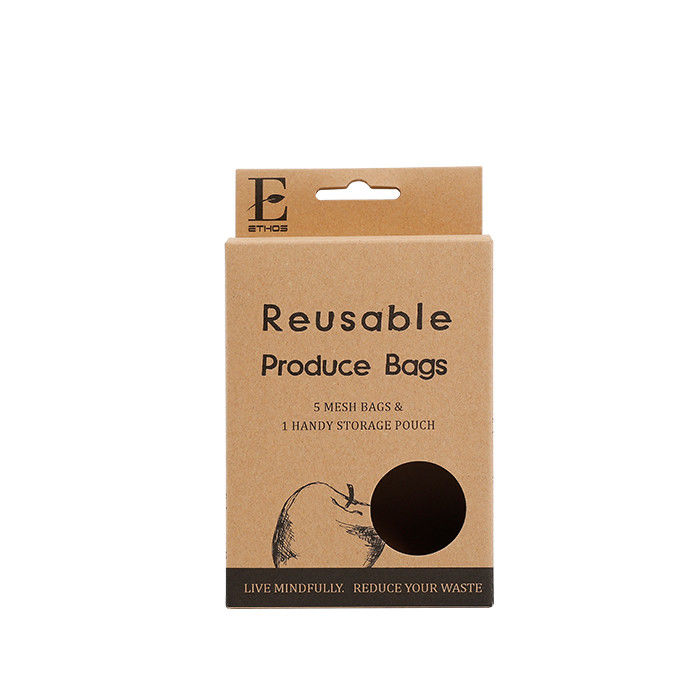 Verpackenkasten Browns Hang Tag Kraft Eco Friendly mit rundem Fenster