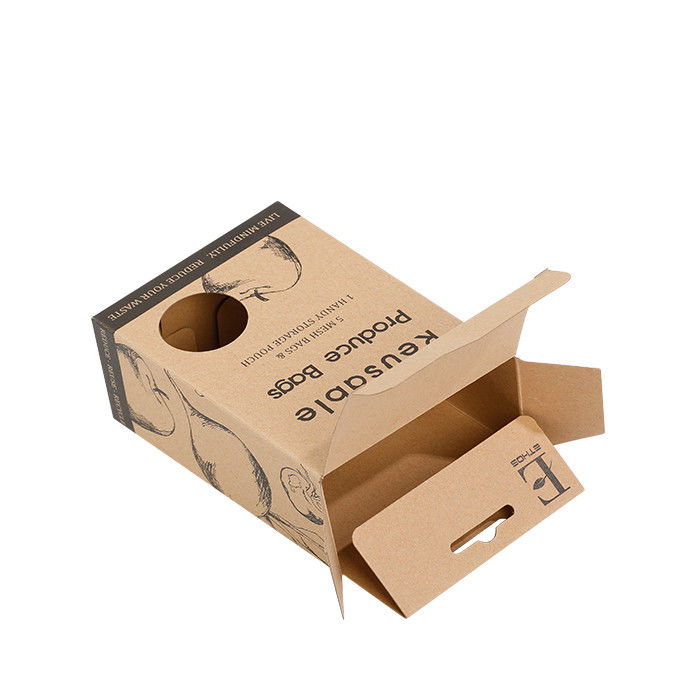 Verpackenkasten Browns Hang Tag Kraft Eco Friendly mit rundem Fenster