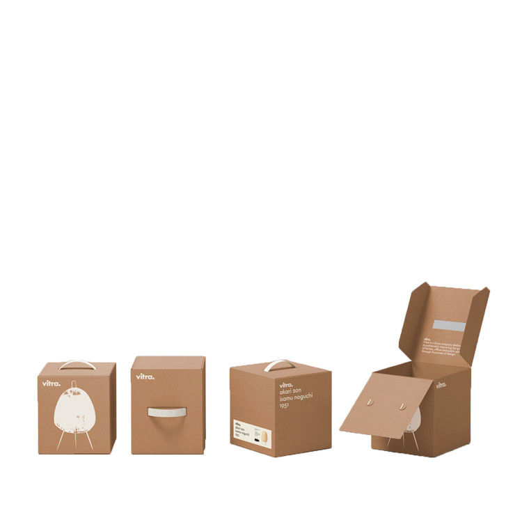 Freundlicher Verpackenkasten stützbare Kerze Eco runzelte Kraftpapier-Kasten-weißes Drucken