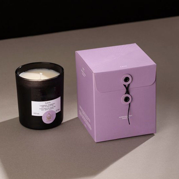 Elegante steife Kerzen-Einzelhandels-Geschenkbox färbt die Ösen-Verpackung