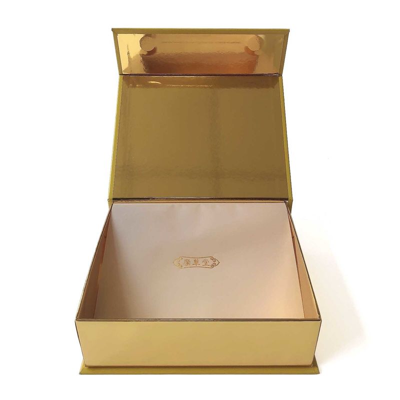 Gewohnheit magnetischer Geschenkbox-Markenartikel-Kasten-metallisches goldenes Druckpapier