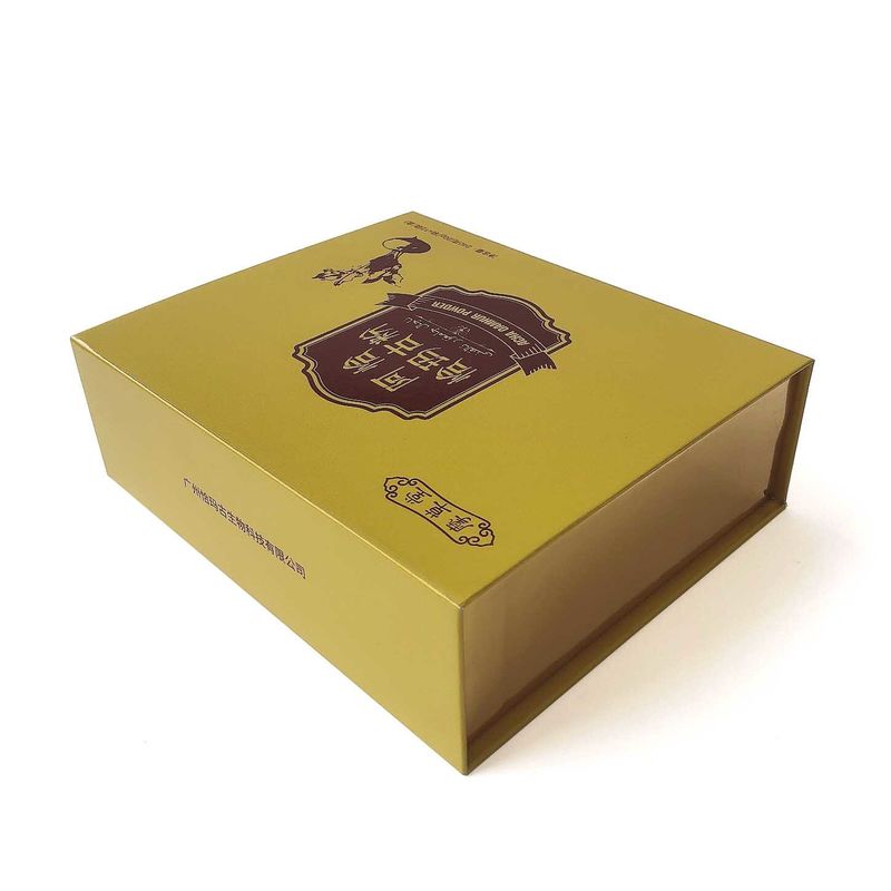 Gewohnheit magnetischer Geschenkbox-Markenartikel-Kasten-metallisches goldenes Druckpapier