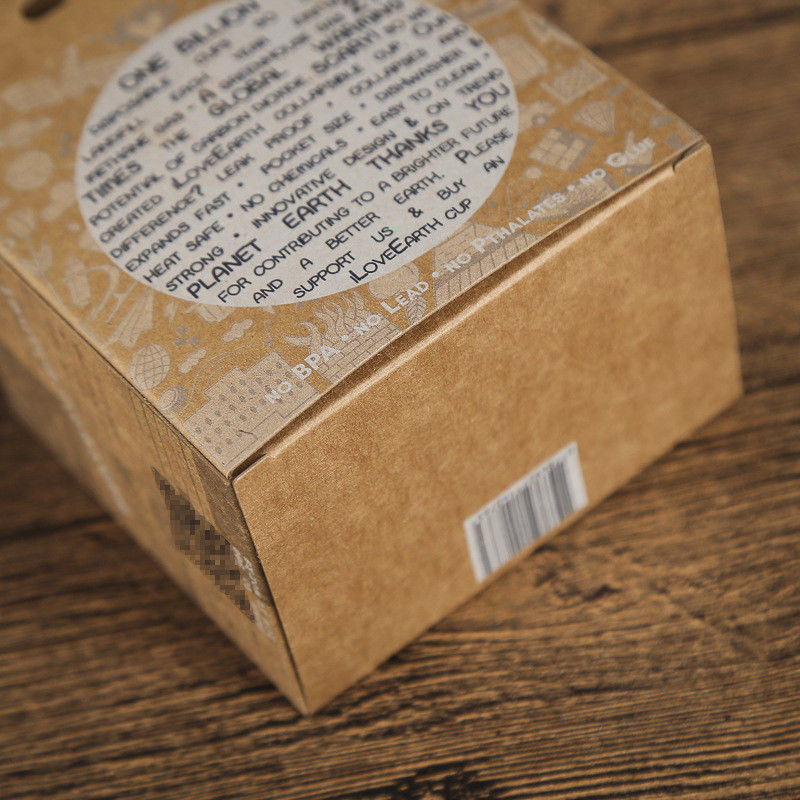 Recyclebarer Kaffeetasse-Verpackenkasten-einzelner Satz mit kundenspezifischer Farbe