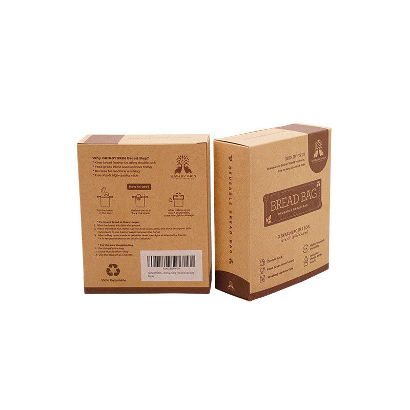 Faltschachtel-Kästen Eco freundliche, die helle kundenspezifische Farbe für Brot-Tasche drucken