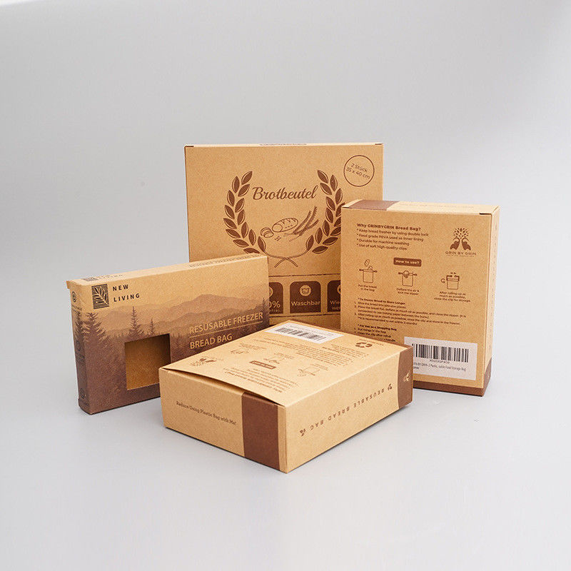 Faltschachtel-Kästen Eco freundliche, die helle kundenspezifische Farbe für Brot-Tasche drucken