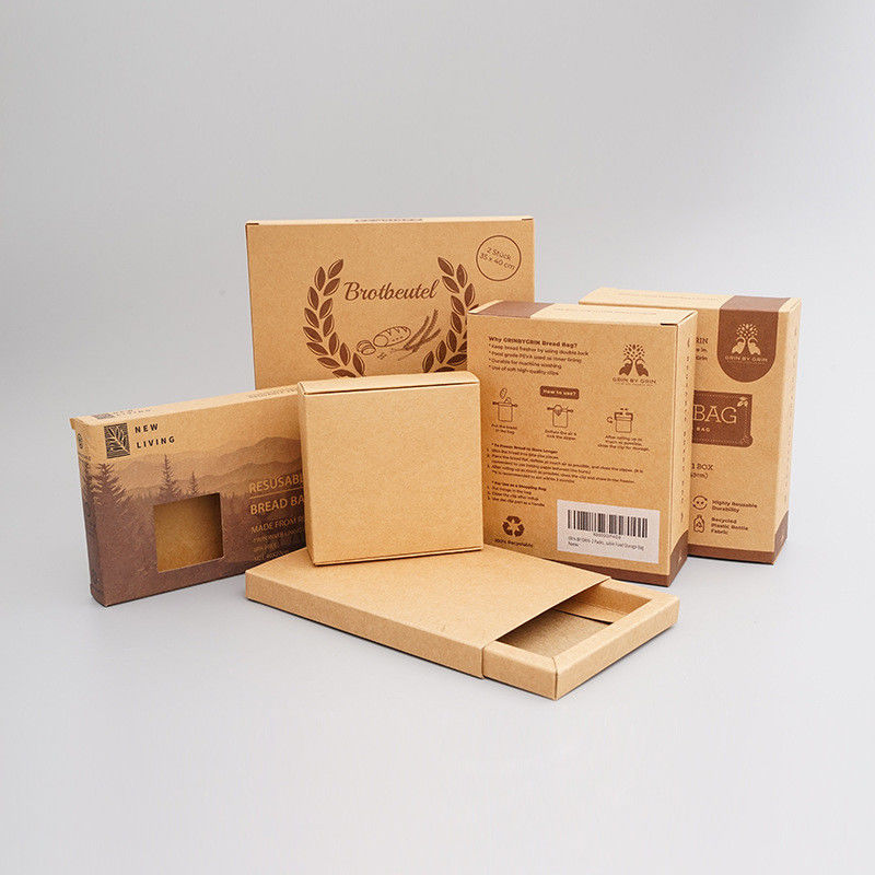 Faltschachtel-Kästen Eco freundliche, die helle kundenspezifische Farbe für Brot-Tasche drucken