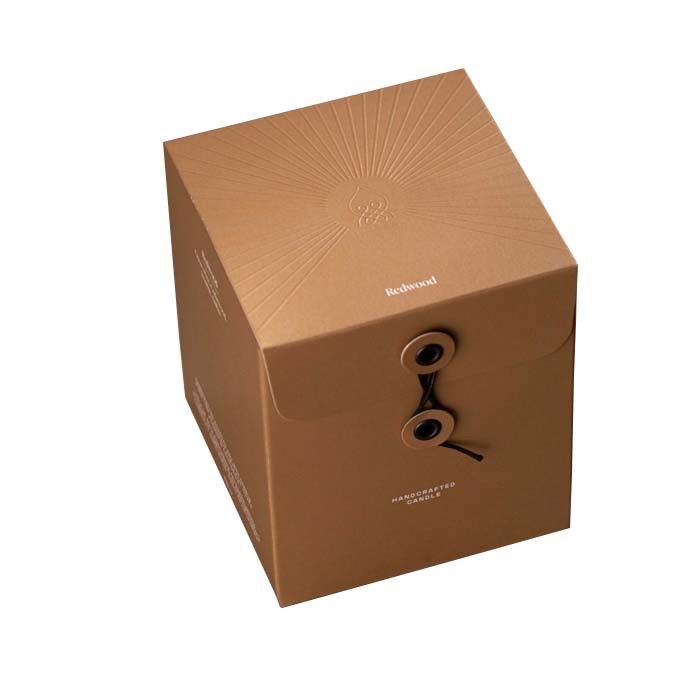 Elegante steife Kerzen-Einzelhandels-Geschenkbox färbt die Ösen-Verpackung