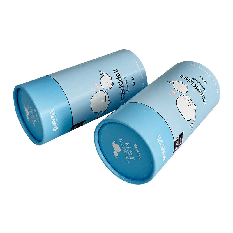 Bunte Druckkreis-Zylinder-Pappbehälter für Kinderzahnbürste