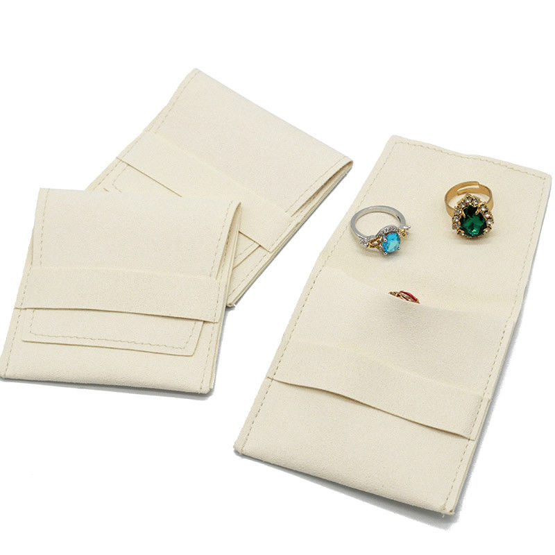 Kundenspezifischer bunter Samt Microfiber Ring Earing Necknace Fabric Pouchs