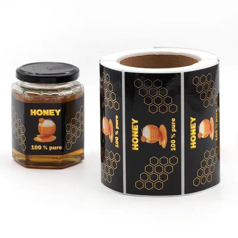 Selbstklebende Flaschen-kundenspezifische Aufkleber-Farbe gedruckt für Honey Jar