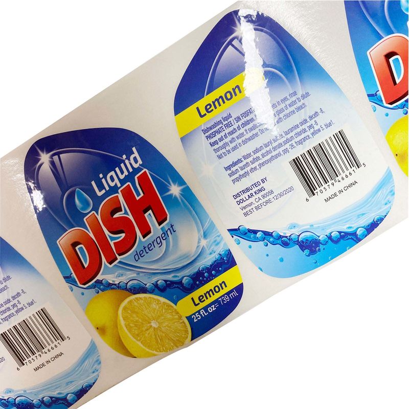 Farbenreiches synthetisches Papieraufkleber-Drucken für Haushalts-Produkte