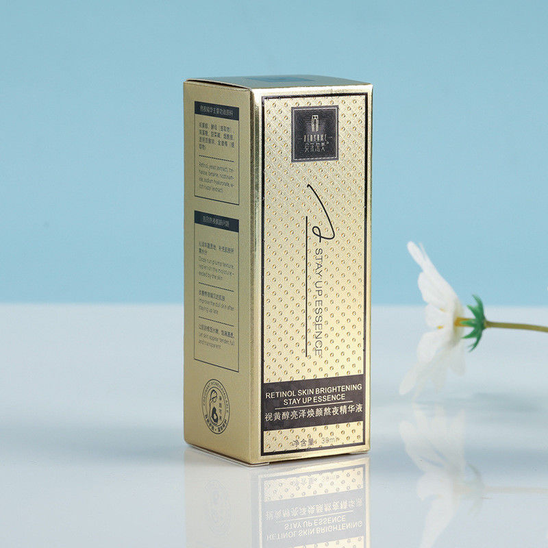 Luxus Gold Hautpflege Karton Verpackung für Feuchtigkeitsmittel Essenz Flasche