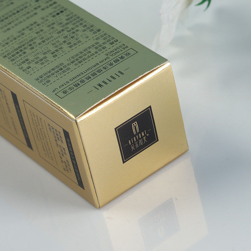 Luxus Gold Hautpflege Karton Verpackung für Feuchtigkeitsmittel Essenz Flasche