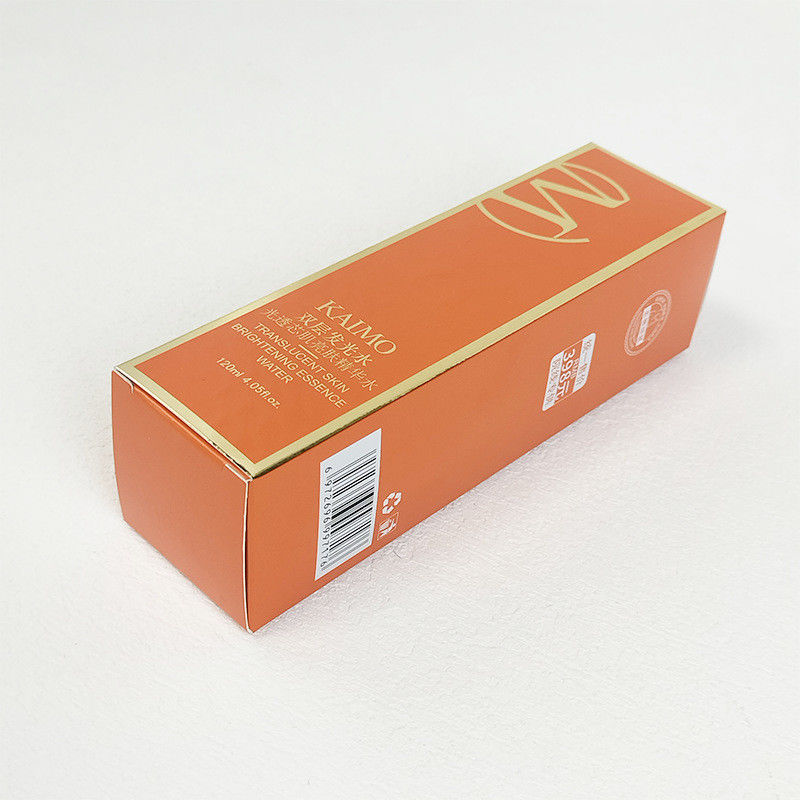 Kleines Orange-Kosmetik-Storage-Kit Hautpflege Geschenkverpackung mit metallischem Silberpapier
