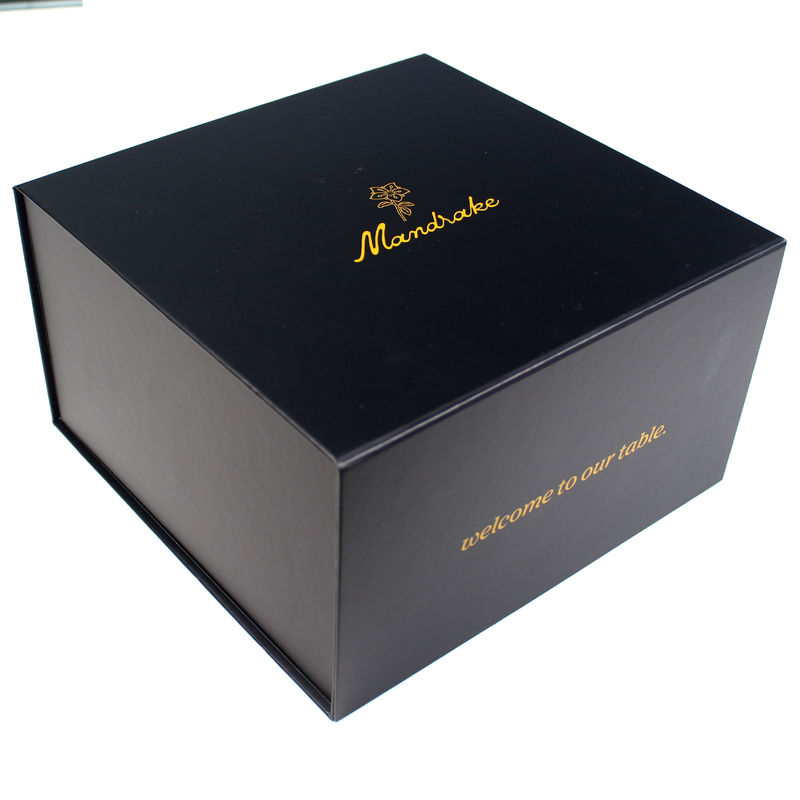 Essential Oil zusammenklappbare Schönheitsgeschenkbox in Schwarz mit starrem Karton und individueller Größe