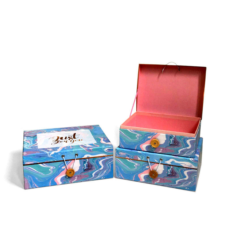 Farbenfrohe Verpackung Geschenk-Set-Box mit Knopfhaken für Parfümflasche