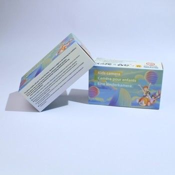 Tragbare Kinderkamera Karton Verpackungskiste mit leuchtend lila Farbe Custom Logo
