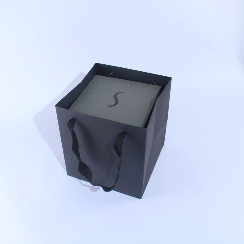 Schwarz Luxus Karton Geschenkbox Verpackung Honig Glas und Kerze mit Schwamm Einfügen und Handtasche