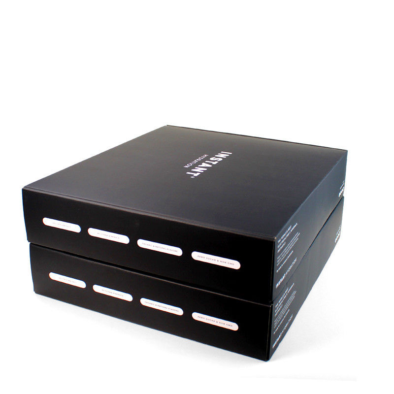 Custom Schwarze leere Papierbox Großhandel Mailerboxen mit unterschiedlichen Größen und Logo Geschenkbox
