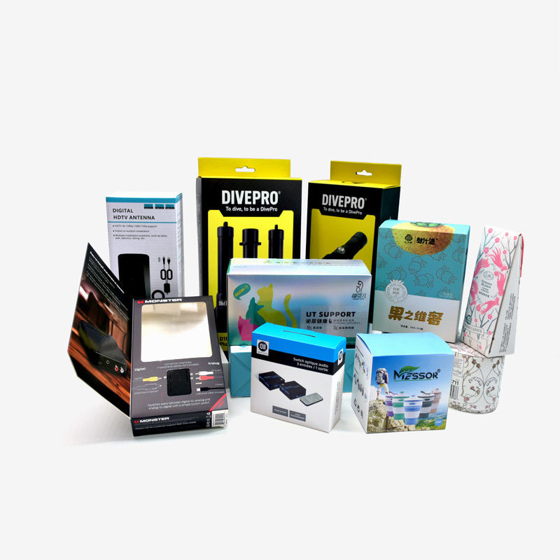 Maßgeschneiderte leere Verpackungskisten mit Logo Weiße Kartonbox Alle Arten von Produkt-Displayboxen