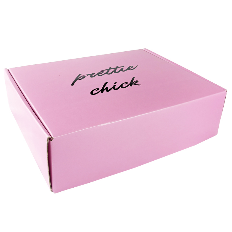 Custom Karton rosa Wellpappe Versandboxen, rosa Wellpappe Mailerboxen für kosmetische Verpackungen