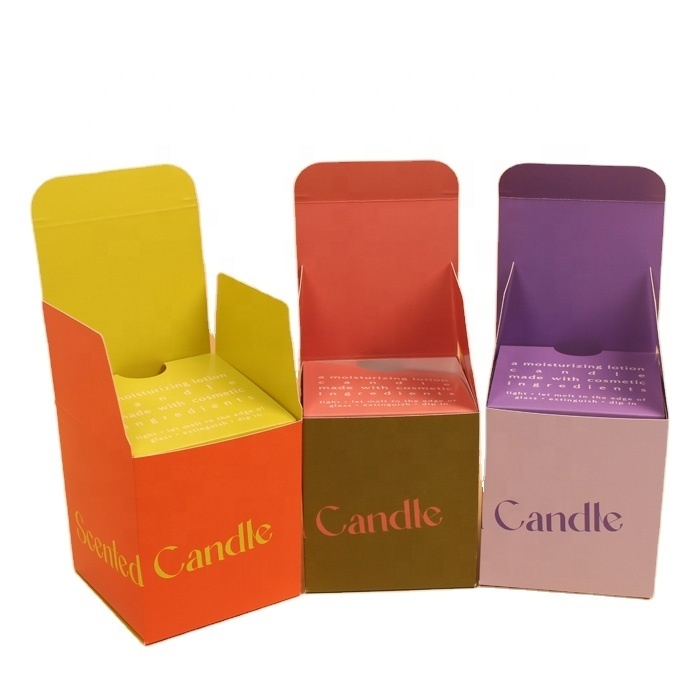 Custom Luxus Candle Packaging Box Großhandel, Candle Geschenkboxen mit Recyclingpapier und Logo Druck