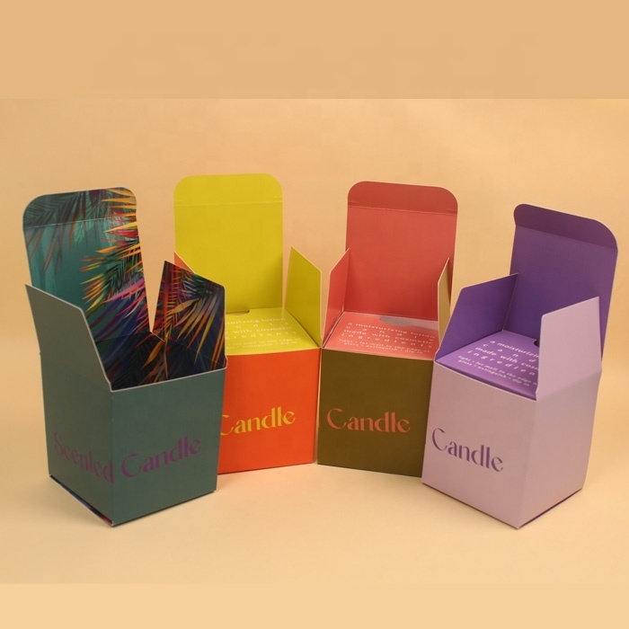 Custom Luxus Candle Packaging Box Großhandel, Candle Geschenkboxen mit Recyclingpapier und Logo Druck