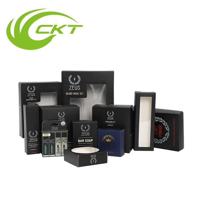 Individuelle Bartprodukt-Verpackungsschachteln mit kostenlosem Design-Support und Goldfolienlogo