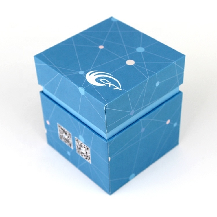 Individuelle, recycelbare Geschenkbox aus Karton mit Deckel, tiefe quadratische Kartonbox mit Deckel 10x10 Zoll