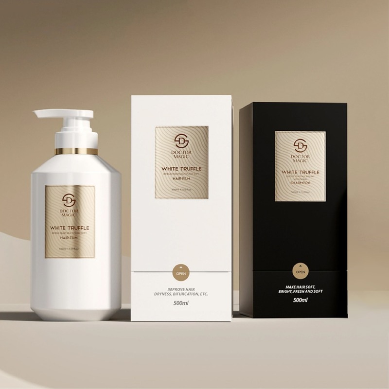 3 Flaschen starre Flaschenrolle auf Parfümschachtel in Gold schwarz Luxus-Kosmetikverpackung mit Magnetverschluss