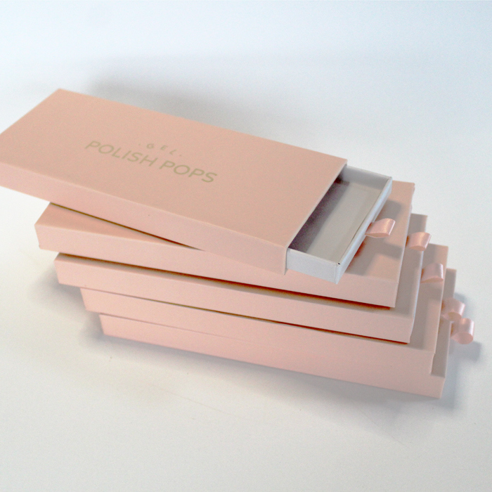 Luxuspress auf Nägel Verpackungskiste mit glänzender Lamination UV-Beschichtung und Lackierung für Schönheitsmaniküre Falsche Nägel