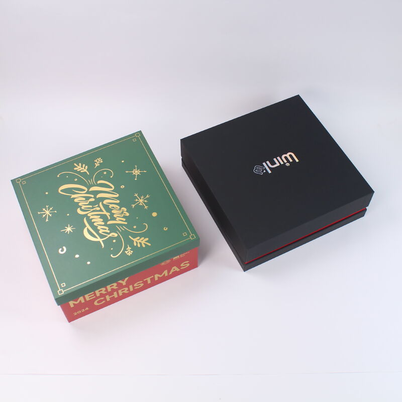 Anpassbares rotes Weihnachtsgeschenk aus Festkarton mit Deckel und Unterlage für Groß- und Einzelhandel