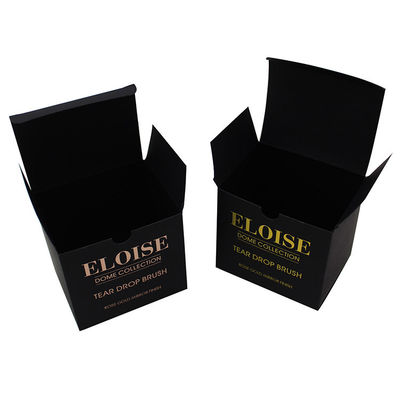 Matte Schwarz und Roségold beste kosmetische Verpackung Papierbox für Make-up-Bürste