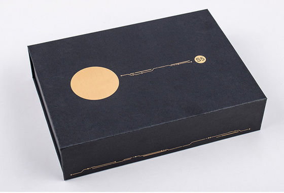 Magnet für schwarze Kartongeschenkboxen mit individuellem Einfügungsmaterial für Flaschen
