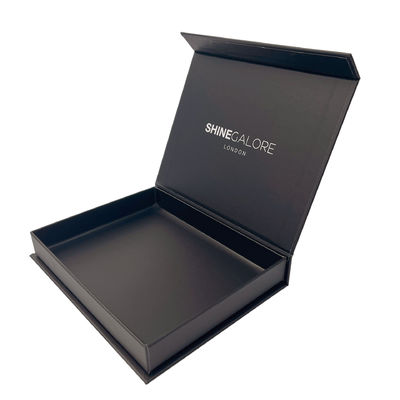 Schwarze große Magnetgeschenkbox mit benutzerdefiniertem Logo und Größe