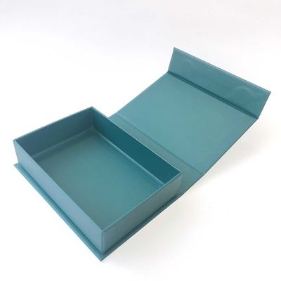 Rechteck-blaue feste magnetische Geschenkbox mit Band