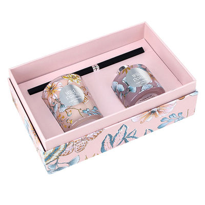 Rosa Luxuskerzen-Verpackenkästen Recyled-Druckpappe Tray Insert