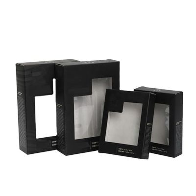 Verschiffen Tuck Top Mailer Box Custom des Schwarz-6x4x3 mit Fenster