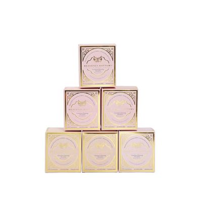 Rosa Papier-Tuck End Folding Carton Box-Doppelt-Seite druckte das goldene Folien-Stempeln