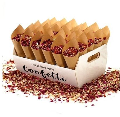 Karton Confetti Kegelhalter Tray und Box mit benutzerdefinierten Logo