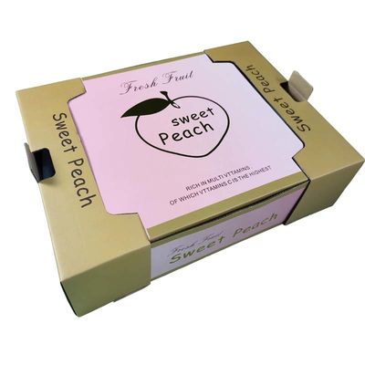 Pfirsich-Pappfrucht-Tray Gift Pack Foldable With-Schaum-Pappeinsatz