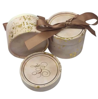 Earing Ring Cardboard Cylinder Packaging Box mit Band