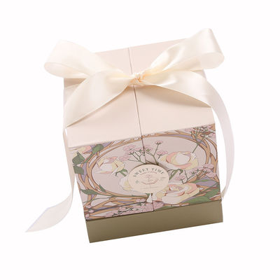 Heiratende duftende Kerzen-Luxuspappgeschenkbox mit Band