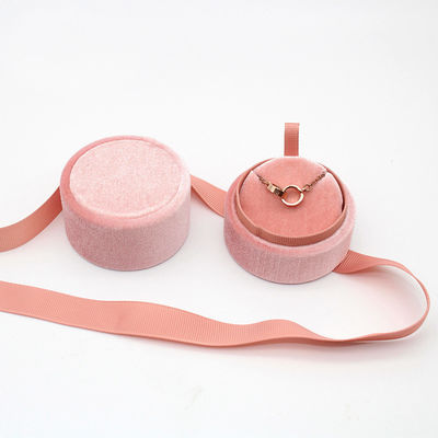 Ring Jewelry Velvet Custom Packaging-Kasten mit Band-Geschenk-Satz