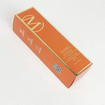 Kleines Orange-Kosmetik-Storage-Kit Hautpflege Geschenkverpackung mit metallischem Silberpapier