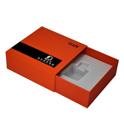 Orange gleitende Geschenkverpackungskisten mit benutzerdefiniertem Kunststoffbehälter