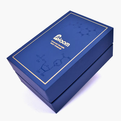 Custom Kartonverpackungskiste mit glänzendem UV- und goldenem Folie Logo